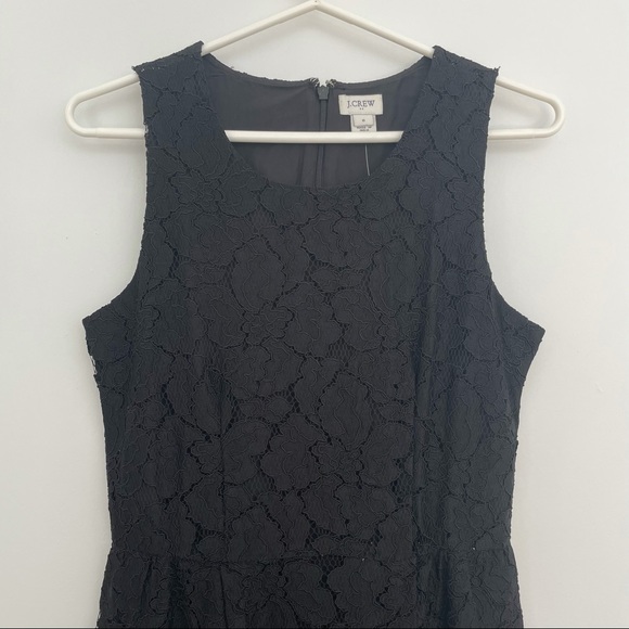 J Crew black lace sleeveless sheath dress 0 - NWT - Picture 6 of 8